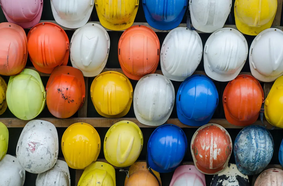 Construction professionals at work